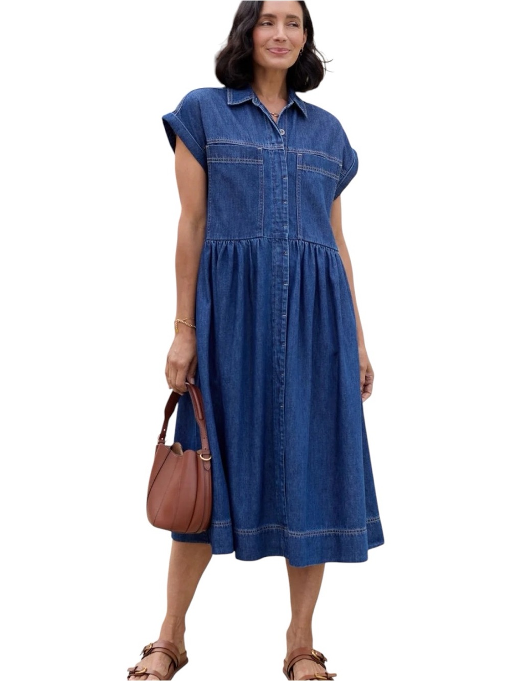 Maye Harper Denim Midi Dress